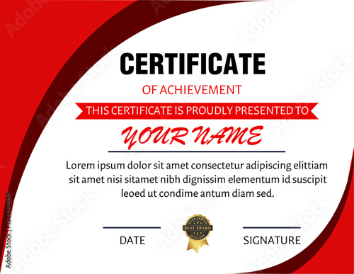 Modern Certificate of Achievement Certificate Design