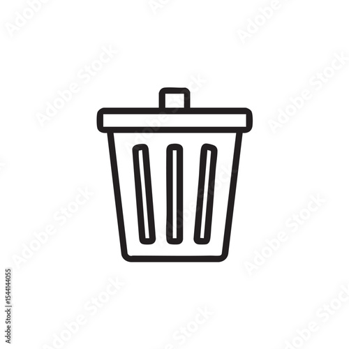 Simple design of a trash bin for waste management concepts