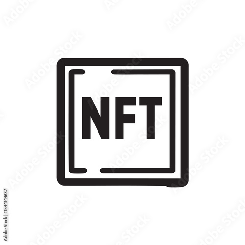 NFT concept for modern digital art and collectibles