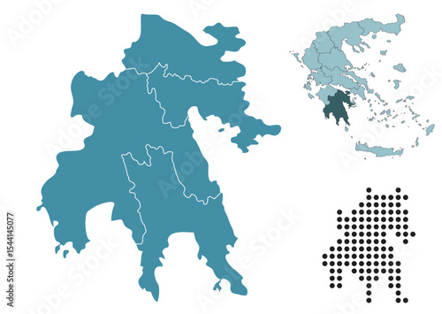 Set maps of Peloponnese region
