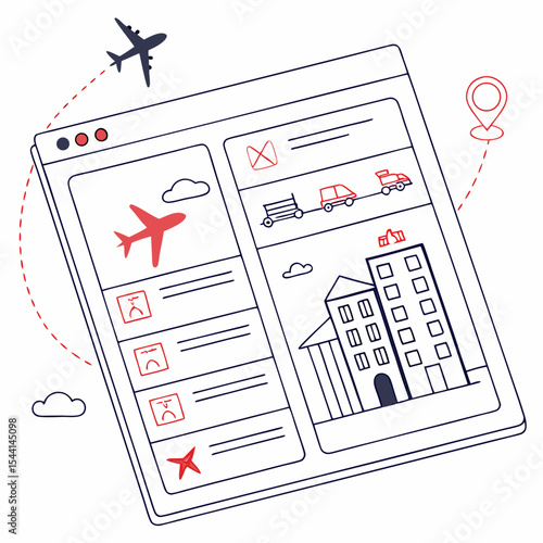 Online travel booking app interface design
