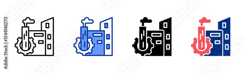 Manufacturer icon sheet multiple style collection	