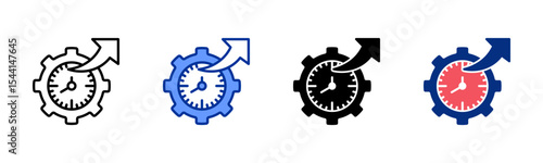 Efficiency icon sheet multiple style collection