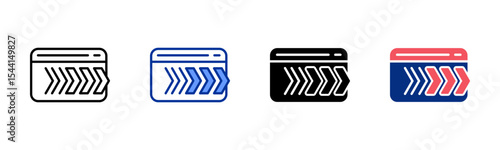 Breadcrumb icon sheet multiple style collection