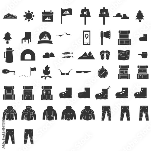 International Mountain Day Silhouettes. Easy To Edit. EPS 10