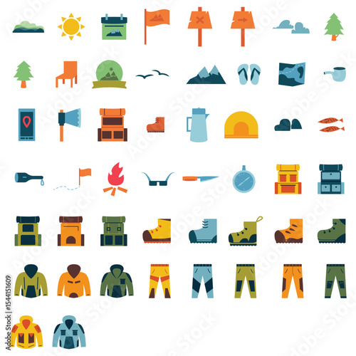 International Mountain Day Flat Icons. Easy To Edit. EPS 10