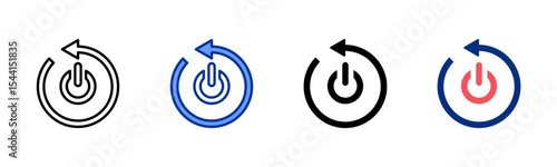 Restart icon sheet multiple style collection