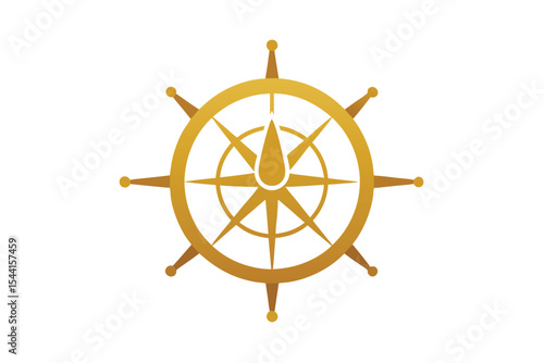 steering wheel and compass