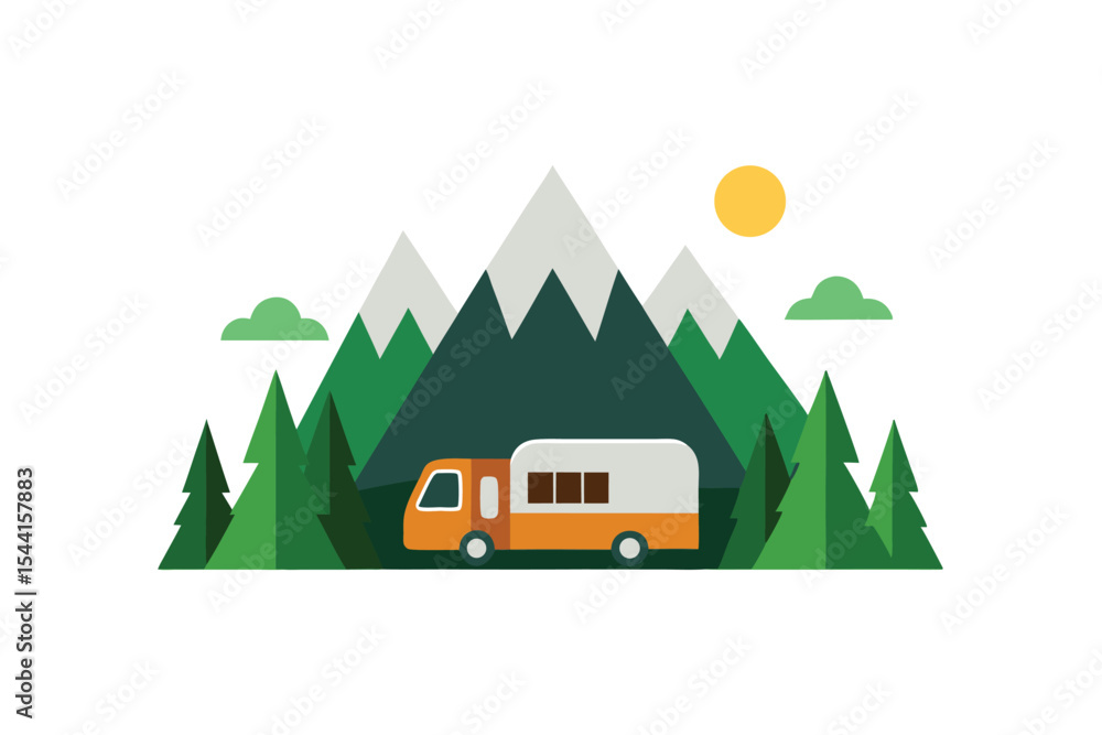 Obraz premium camping in the forest