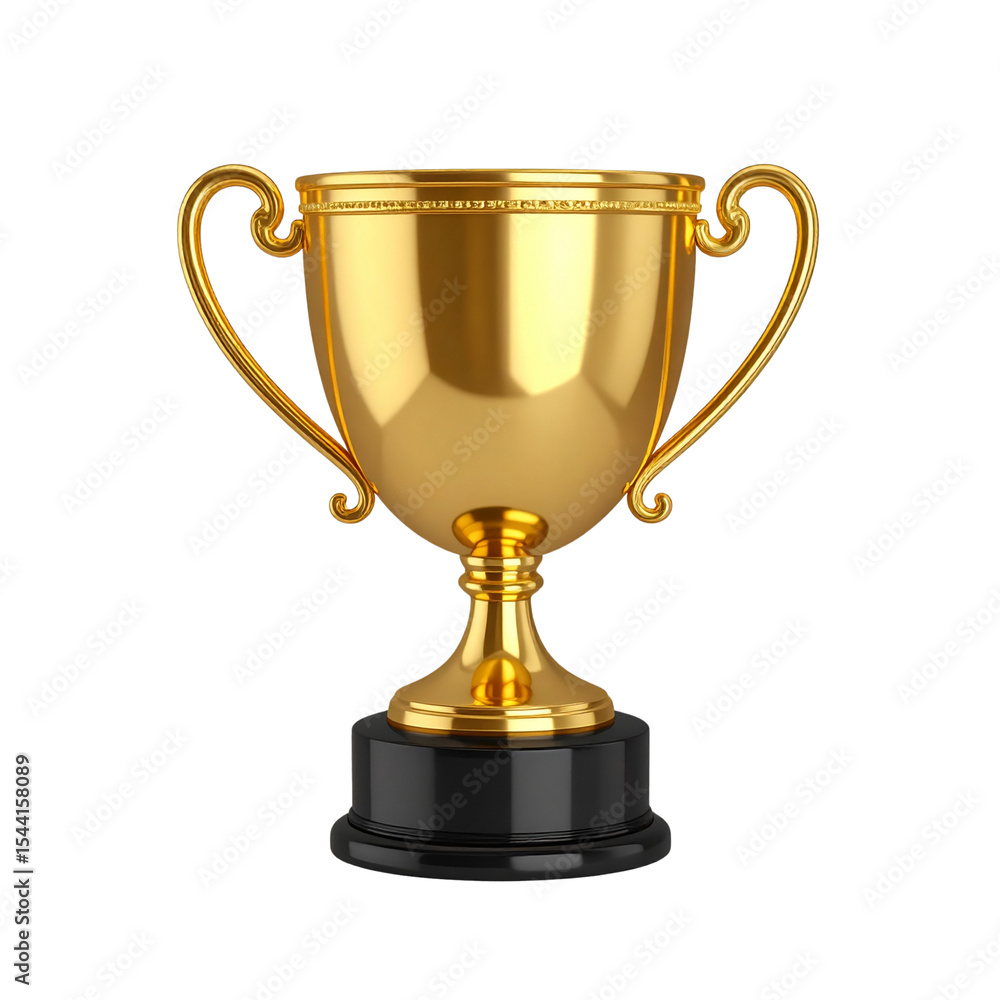 Realistic 3D Gold Trophy PNG for Achievement and Sports Design Realistic 3D Gold Trophy PNG for Achievement and Sports Design