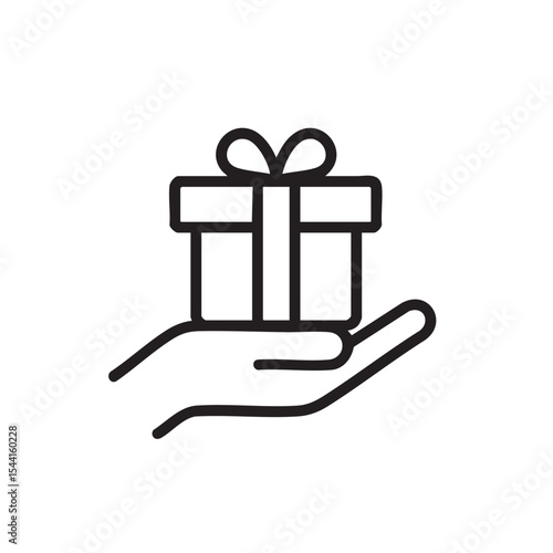 Hand holding gift box for special occasions and celebrations