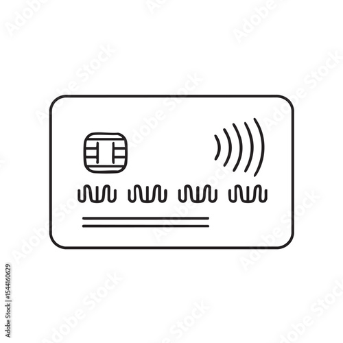 Modern payment card design for contactless transactions and shopping