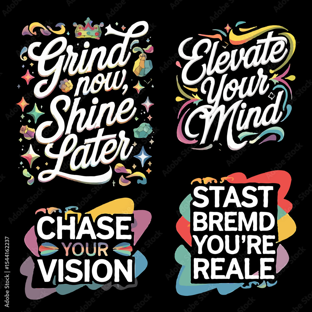 Fototapeta premium Creative T-Shirt Typography Design Editable EPS Vector
