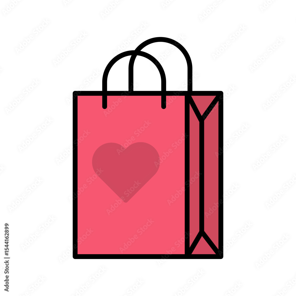 Shopping bag with heart different style icon . Line, glyph and filled outline colorful version, outline and filled vector sign. Symbol, logo illustration. Vector graphics
Shopping bag with heart different style icon . Line, glyph and filled outline colorful version, outline and filled vector sign. Symbol, logo illustration. Vector graphics