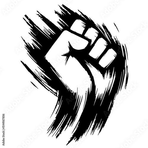 Silhouette of a clenched fist