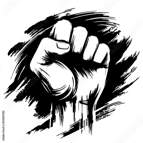 Silhouette of a clenched fist