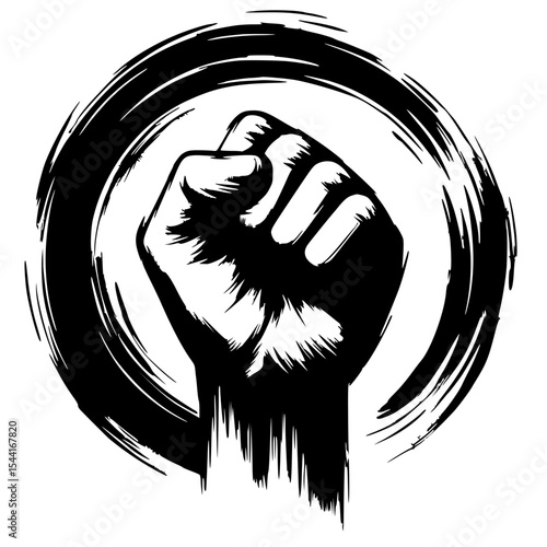 Silhouette of a clenched fist