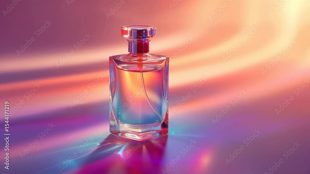 A luminous perfume bottle glowing with vibrant hues, symbolizing elegance, passion, and the allure of personal expression. A luminous perfume bottle glowing with vibrant hues, symbolizing elegance, passion, and the allure of personal expression.