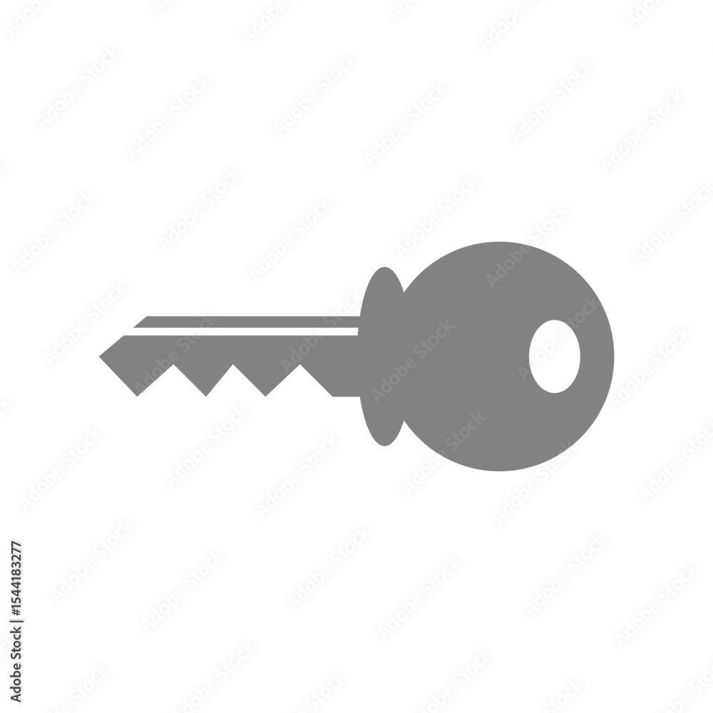 key icon isolated on white background. vector illustration key icon isolated on white background. vector illustration
