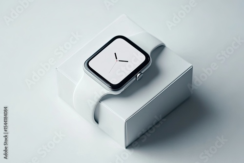 Premium Quality Visual of Apple Watch with Box Mockup Psd Template
