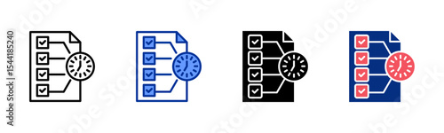Planning  icon sheet multiple style collection