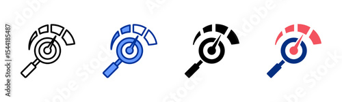 Analysis Performance icon sheet multiple style collection