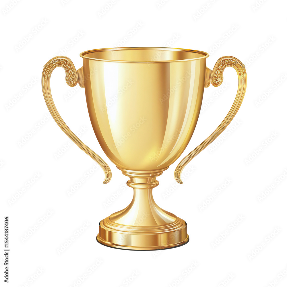 First place gold trophy cup isolated on white and transparent background- First place gold trophy cup isolated on white and transparent background-