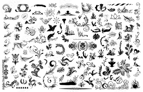 Best Floral Ornate Flourish Elements Pack: A comprehensive collection of ornate flourish elements, perfect for adding a touch of vintage charm to any design project.