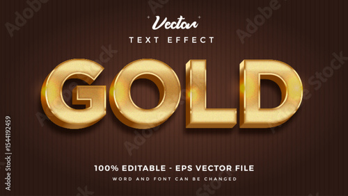 Gold 3d editable text style effect with grain texture
light reflection