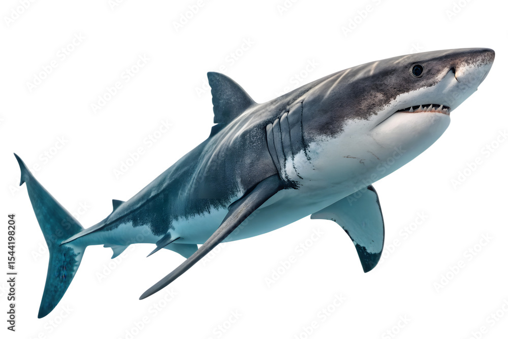 Obraz premium Shark isolated on transparent background