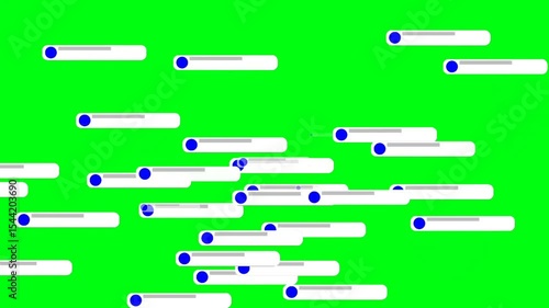 Animation App push notification pop up on green screen