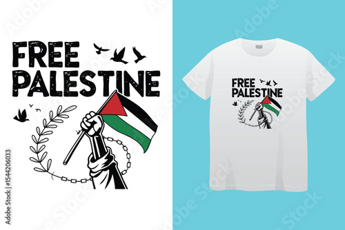 Palestine design vector, Save Palestine illustration for banner, t-shirt, poster, sticker, badges, social media design. Hand-Drawn Lettering Phrase, Calligraphy Graphic Typography.