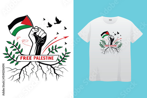 Palestine design vector, Save Palestine illustration for banner, t-shirt, poster, sticker, badges, social media design. Hand-Drawn Lettering Phrase, Calligraphy Graphic Typography.