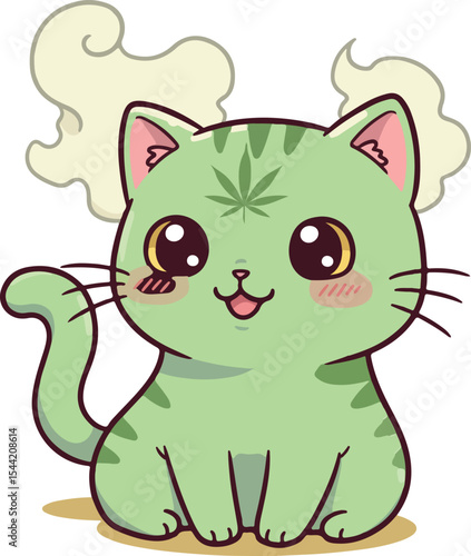 Stoner Cat with Smoke,Stoner cat with smoke and weed