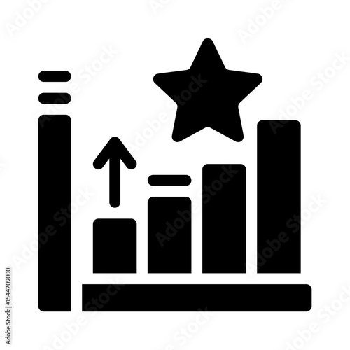 popularity graph glyph icon