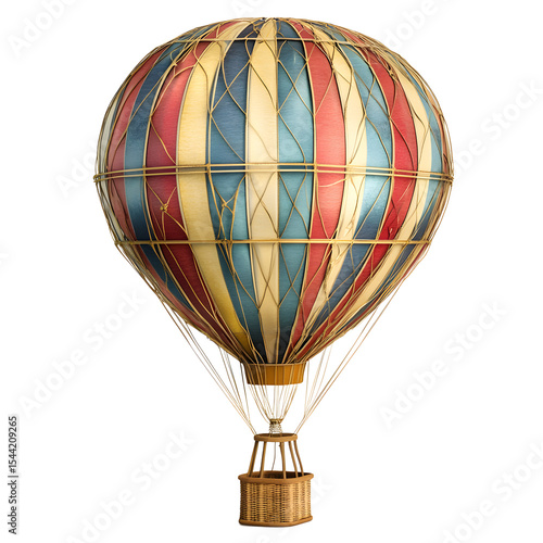 Vintage Hot Air Balloon with Vibrant Colors