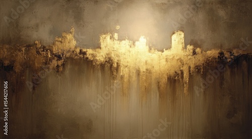 Panel kuchenny z motywem Golden Haze Embraces A Distant City Scape