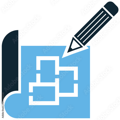 Floor plan icon vector, showcasing architectural blueprints and layout. Perfect for real estate, interior design, renovation, home planning, and property development.