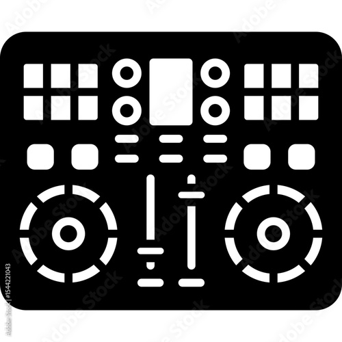 Dj Turntable Solid Icon