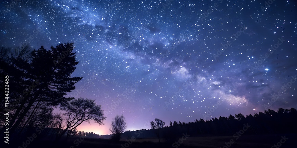 Starry night sky background, AI Starry night sky background, AI