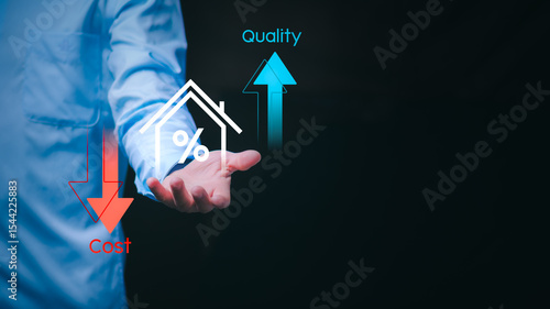 Fotografia Cost and quality control concept