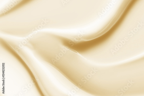 Cream texture. Skincare lotion, moisturizer, yellow creamy cosmetic product background