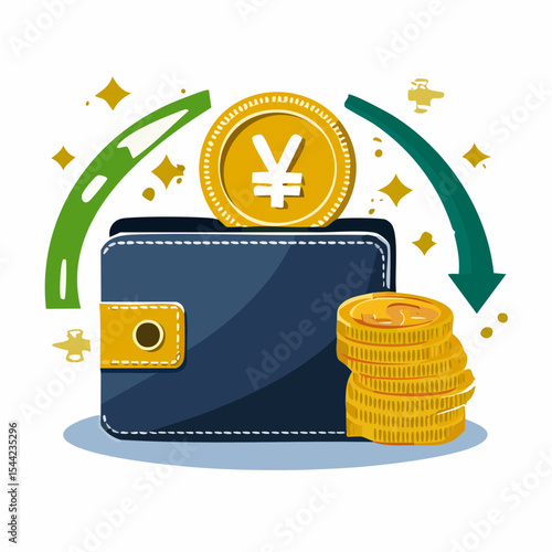 キャッシュバックのシンプルなベクター画像