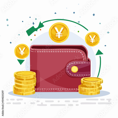 キャッシュバックのシンプルなベクター画像