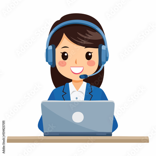 チャットレディのシンプルなベクター画像