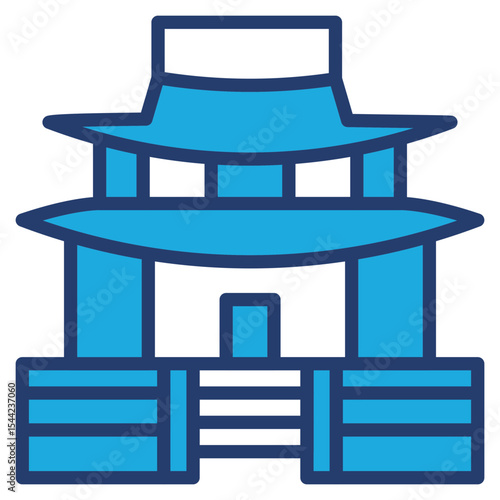 Palace blue color icon