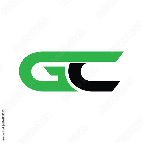 Free Download GC Lettermark Logo in Green and Black - GFXLoad