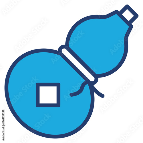 Gourd blue color icon