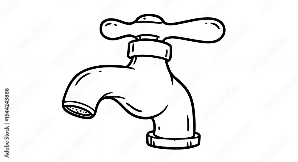 Cartoon faucet illustration Cartoon faucet illustration