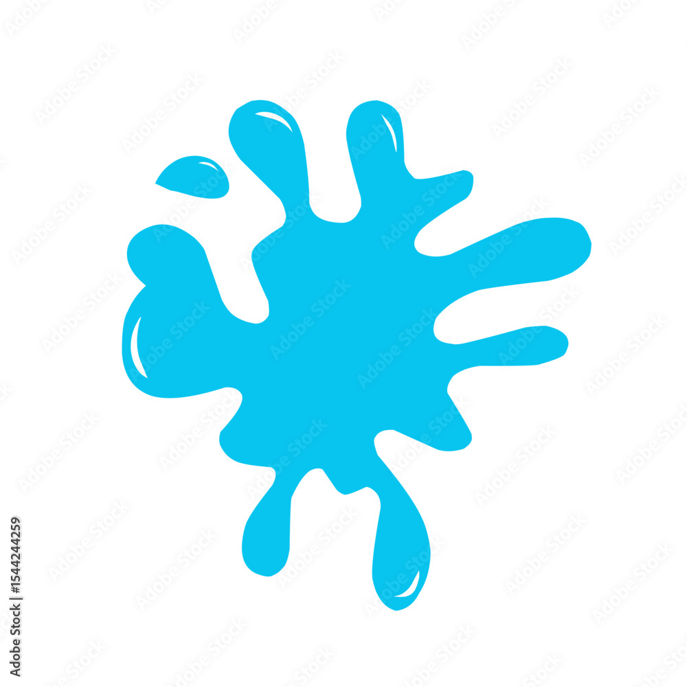 Set of blue drops, raindrops, splash, sea waves, pouring water. Set of blue drops, raindrops, splash, sea waves, pouring water.